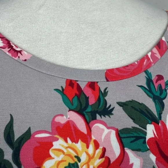 Matilda Jane I am a dreamer gray floral swing dress size medium - Picture 7 of 8